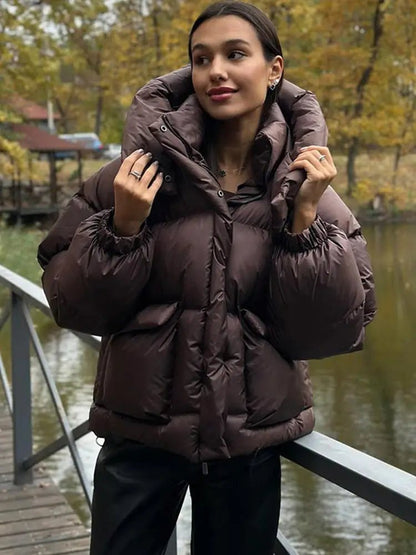 Janine Abrigo Acolchado con Capucha