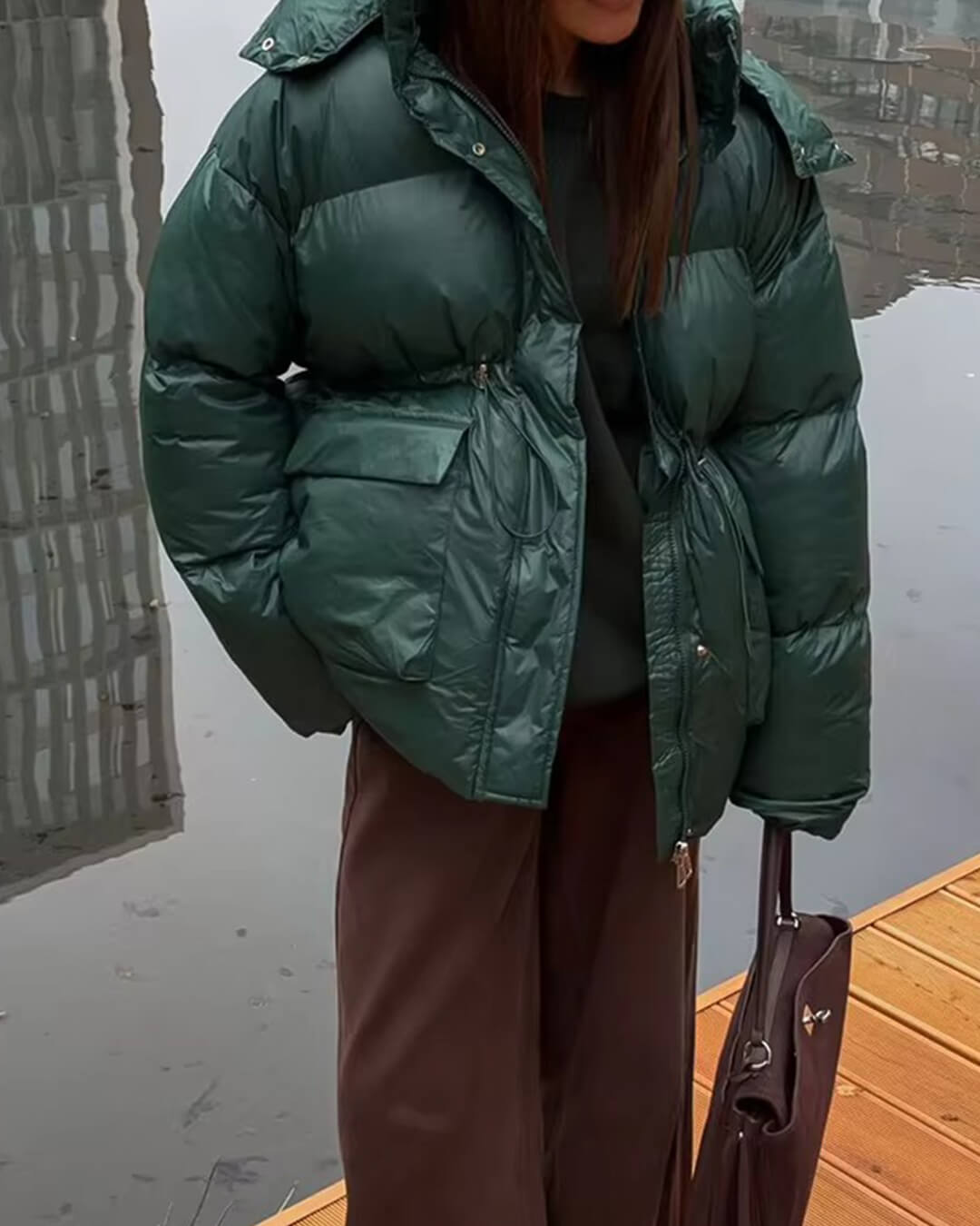 Chaqueta acolchada brillante Jillian