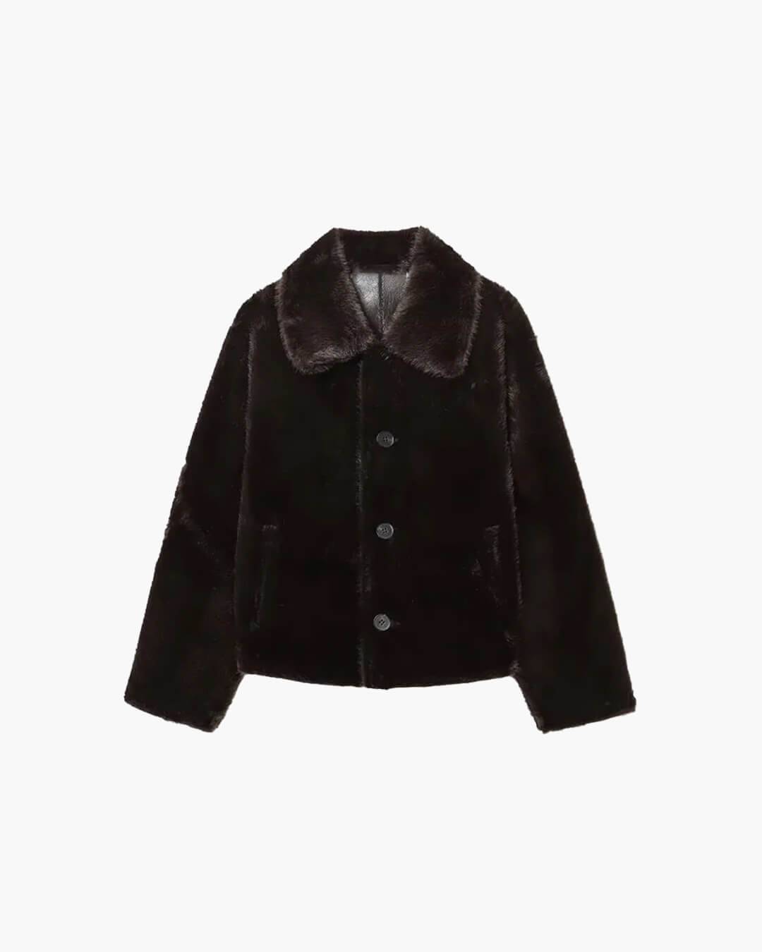 Chaqueta de cuero sintético reversible con piel sintética Joana