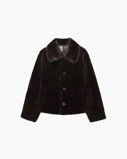 Chaqueta de cuero sintético reversible con piel sintética Joana