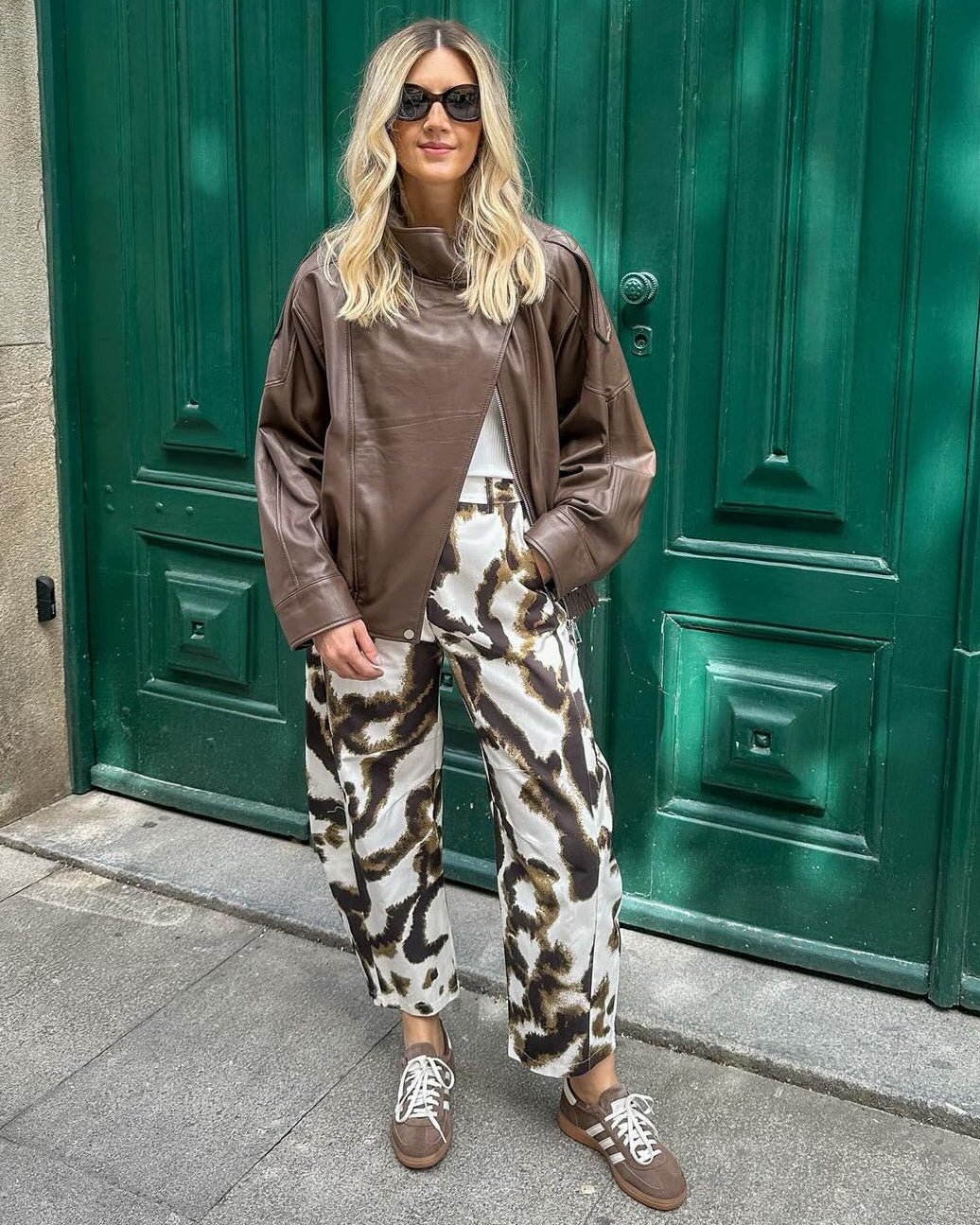 Chaqueta de Imitación Cuero con Cremallera Asimétrica Joyce