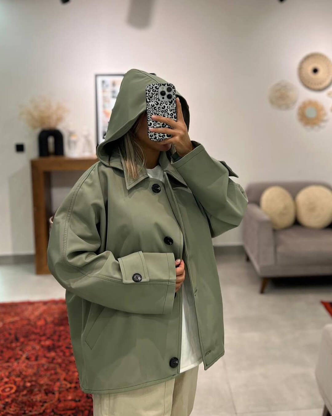 Gabardina con capucha Julia