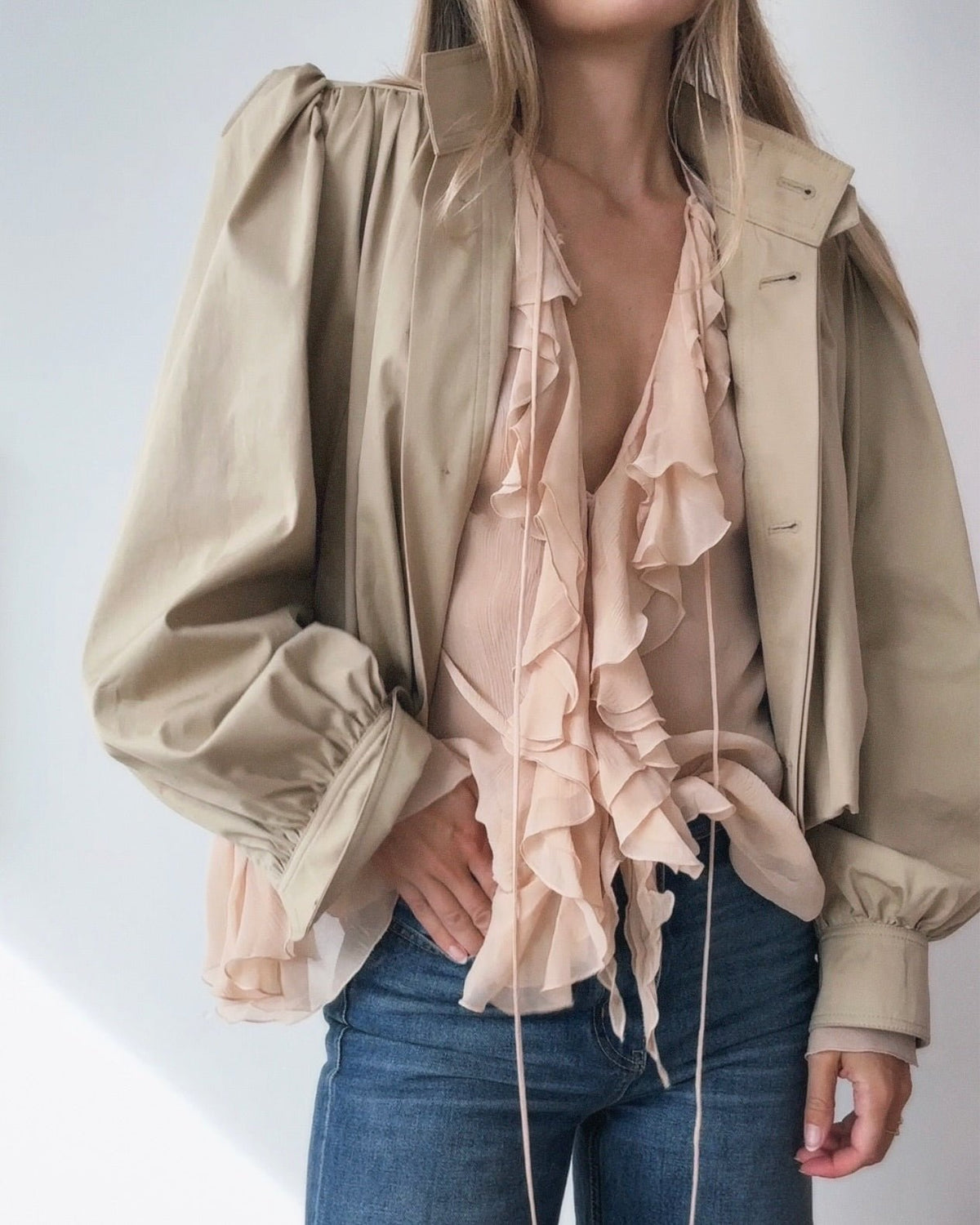 Chaqueta Karina corta plisada