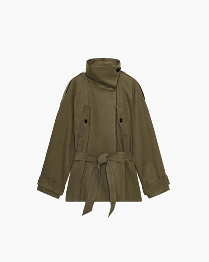 Chaqueta cortavientos con cinturón Kendra