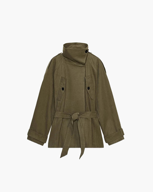 Chaqueta cortavientos con cinturón Kendra