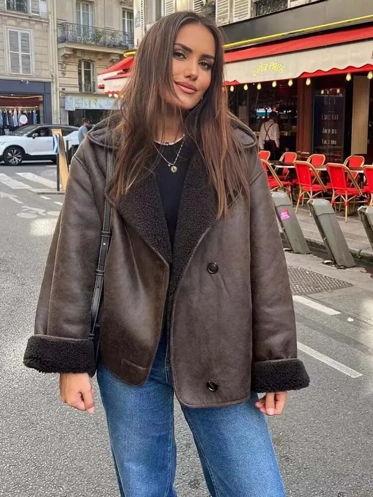 Chaqueta de piel sintética Laila