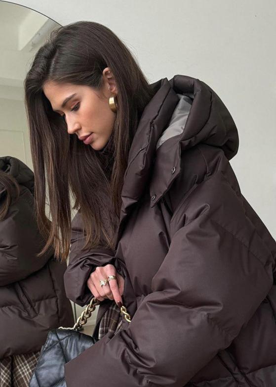 Leila Abrigo Acolchado Oversize con Capucha Desmontable