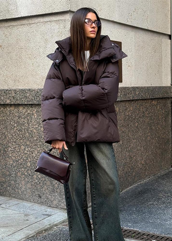 Leila Abrigo Acolchado Oversize con Capucha Desmontable