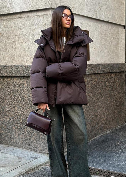 Leila Abrigo Acolchado Oversize con Capucha Desmontable