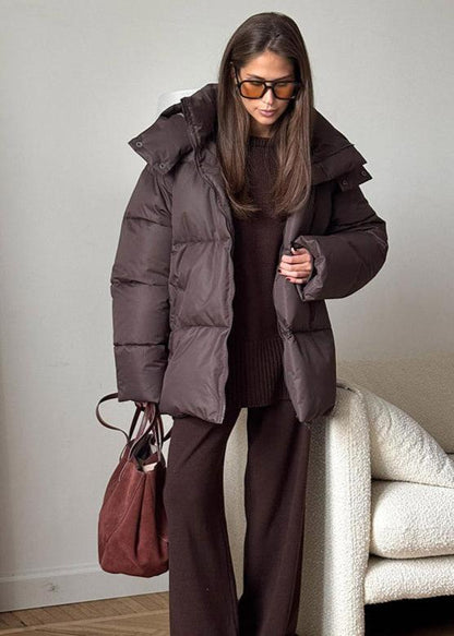 Leila Abrigo Acolchado Oversize con Capucha Desmontable