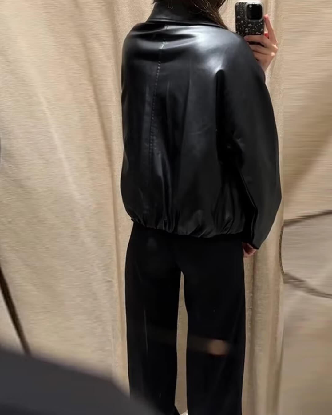 Chaqueta Marivic de polipiel con cremallera