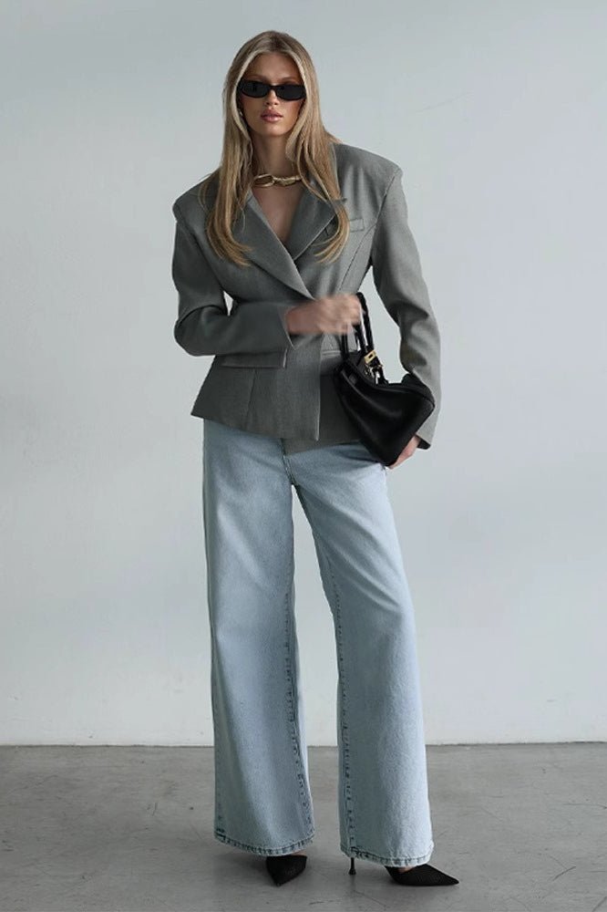 Blazer Maxine con Cuello Bufanda