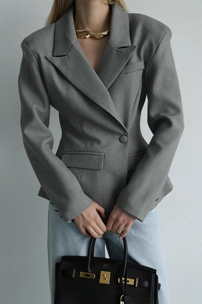 Blazer Maxine con Cuello Bufanda