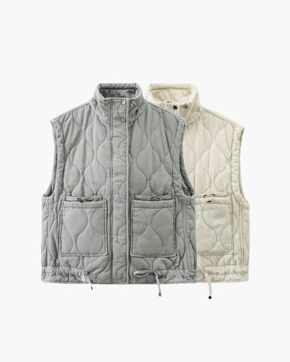 Chaleco con cuello alto y bolsillos Micah