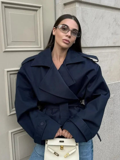 Gabardina Corta con Cinturón Molly
