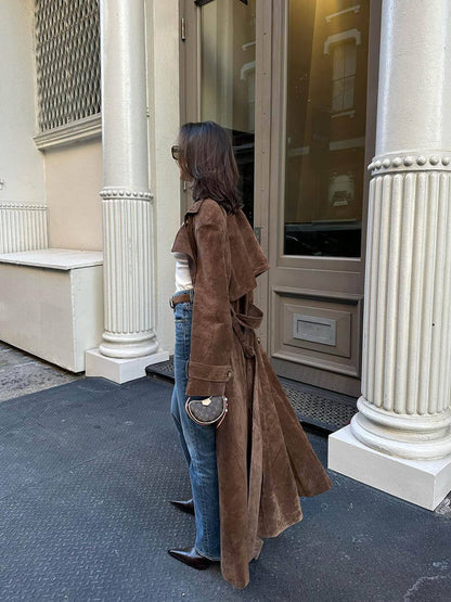 Gabardina Molly de ante sintético