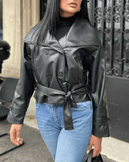 Chaqueta de cuero sintético Nina