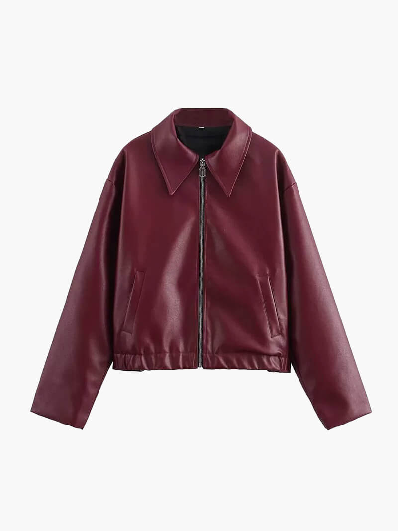 Chaqueta de cuero sintético Romy