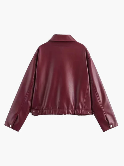 Chaqueta de cuero sintético Romy