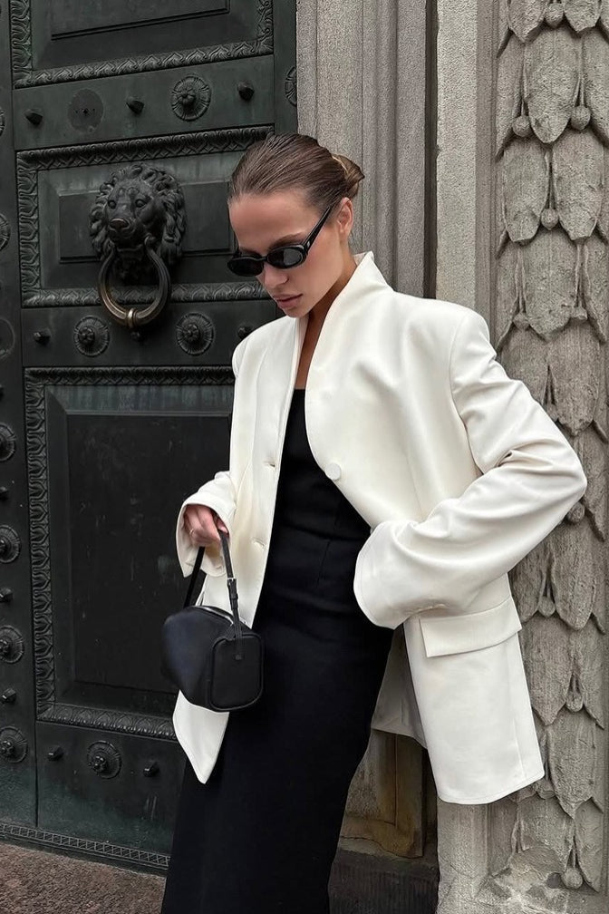 Blazer Roxie con Cuello Alto