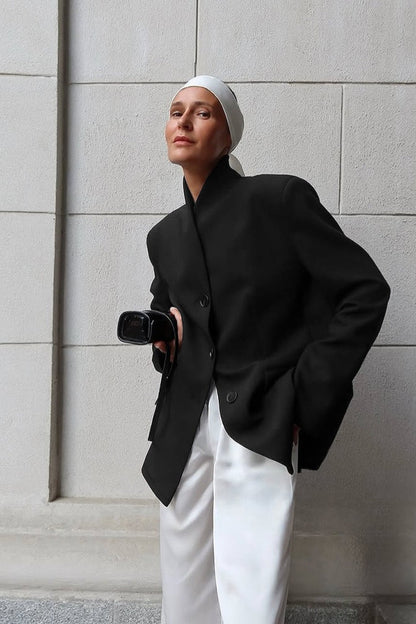 Blazer Roxie con Cuello Alto