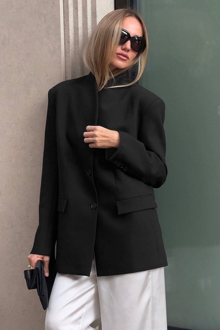 Blazer Roxie con Cuello Alto