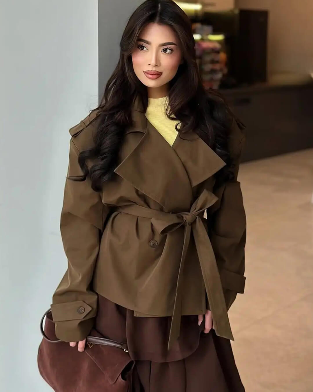 Gabardina Corta con Cordones Sandy