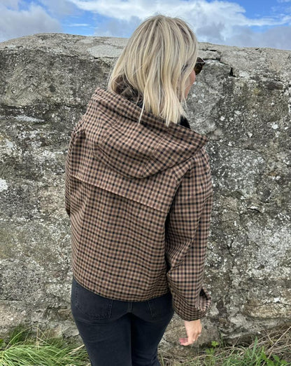 Chaqueta Camisa de Cuadros con Capucha Shirley