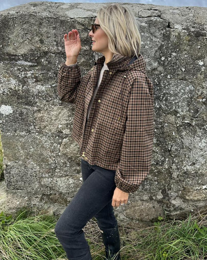Chaqueta Camisa de Cuadros con Capucha Shirley