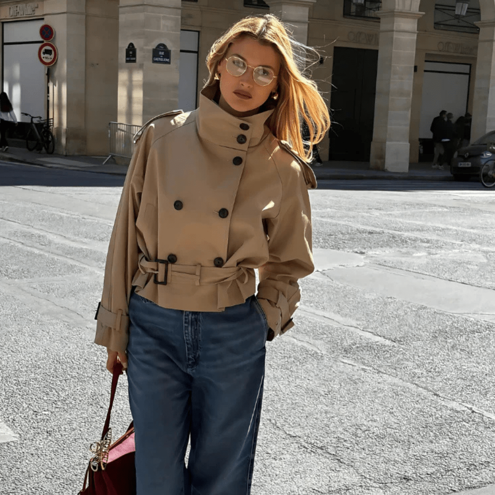 Sofie Gabardina Corta Cropped