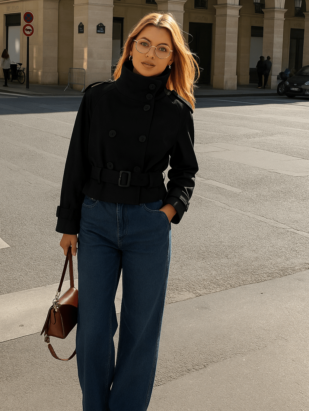 Sofie Gabardina Corta Cropped