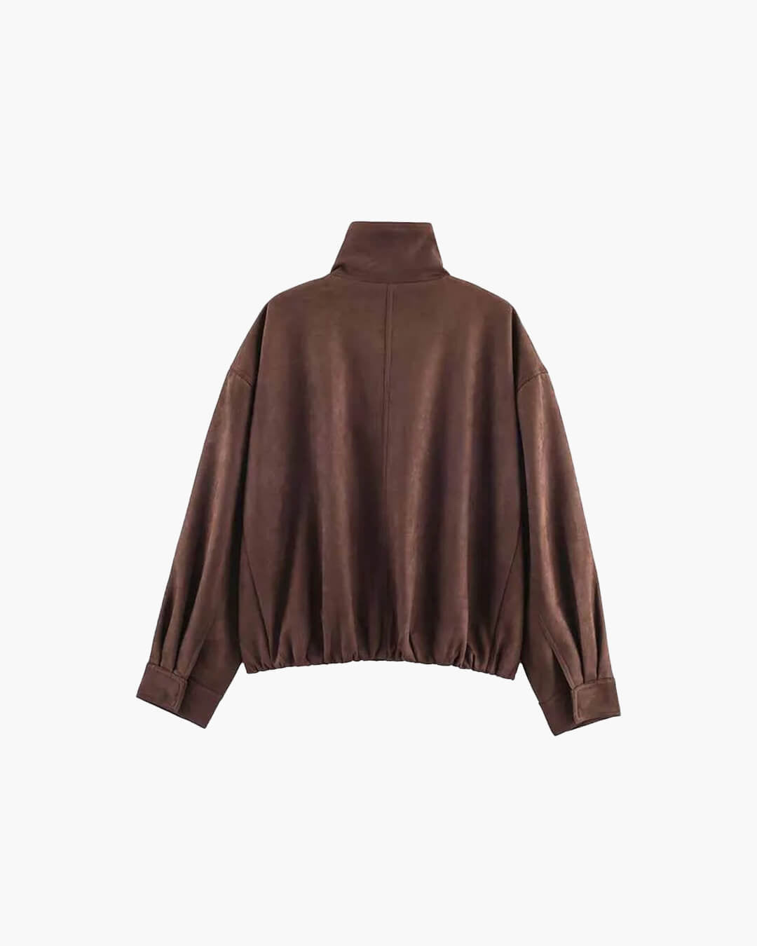 Chaqueta de ante sintético con cuello alto Viona