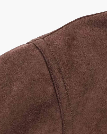 Chaqueta de ante sintético con cuello alto Viona