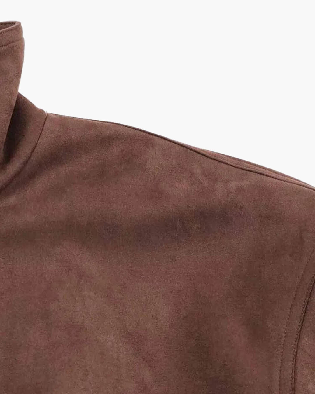 Chaqueta de ante sintético con cuello alto Viona