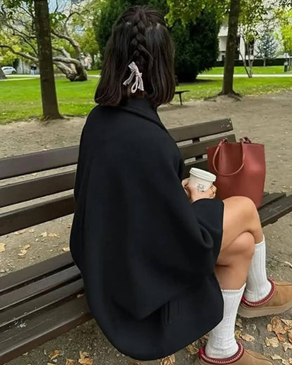 Abrigo suelto con cuello Yalena