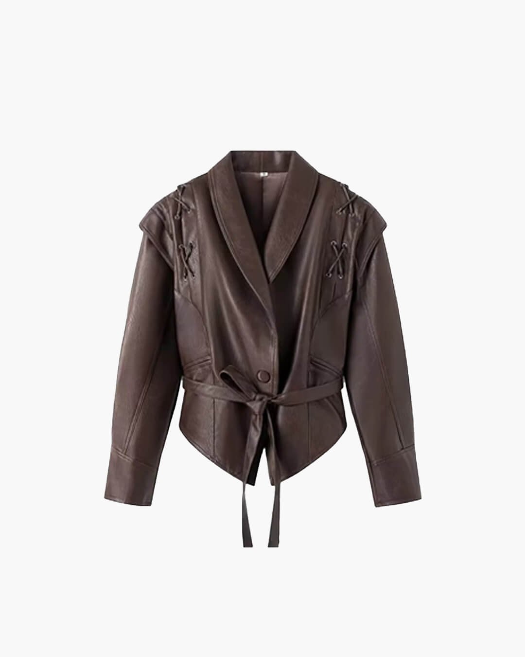 Chaqueta de cuero sintético estilo biker Zyra