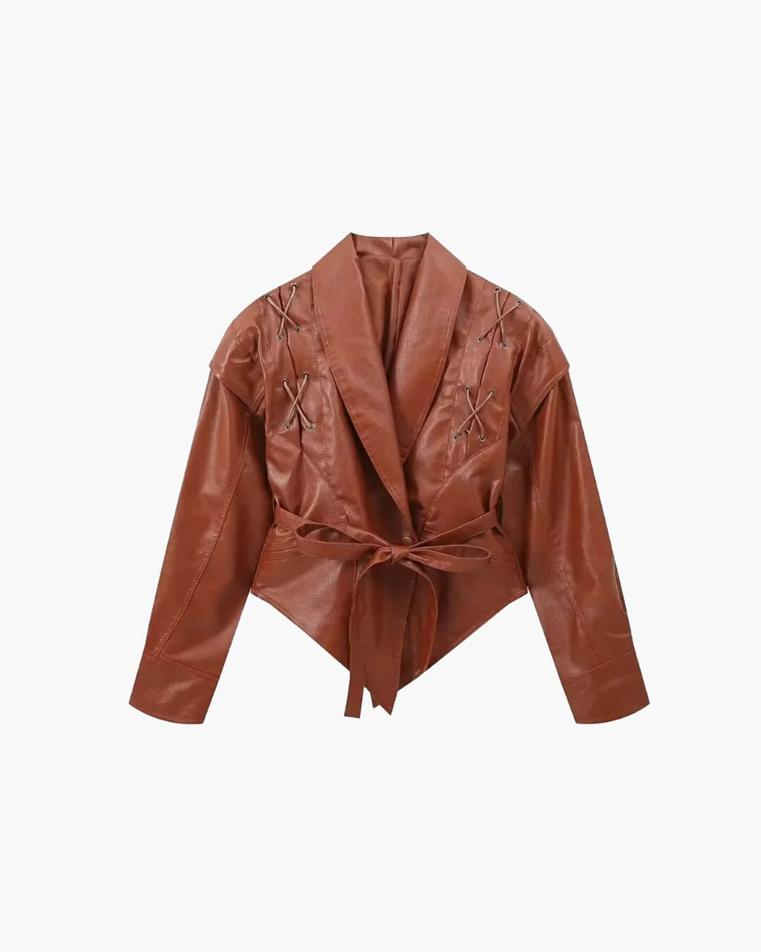 Chaqueta de cuero sintético estilo biker Zyra