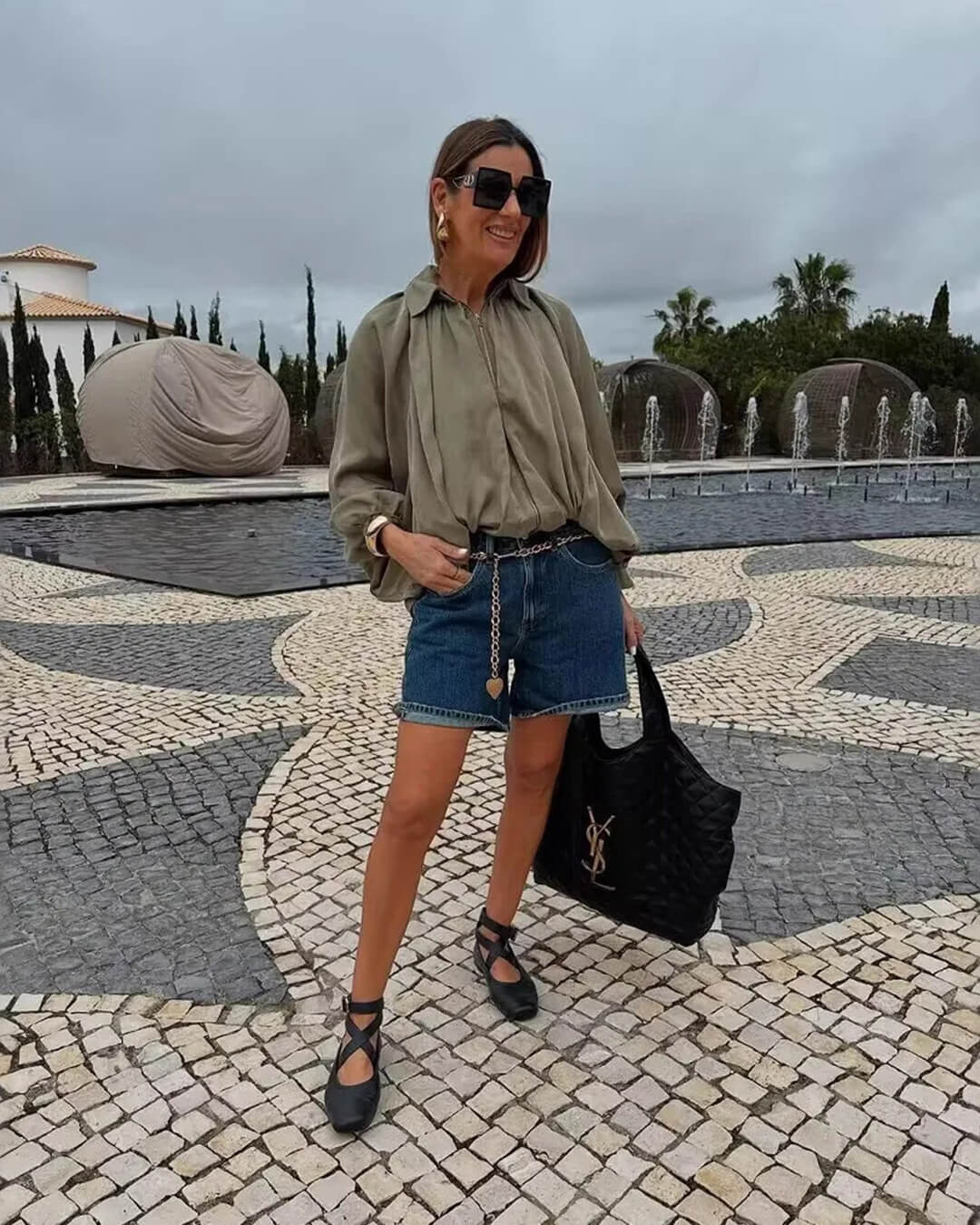 Chaqueta Ritchel plisada con cremallera