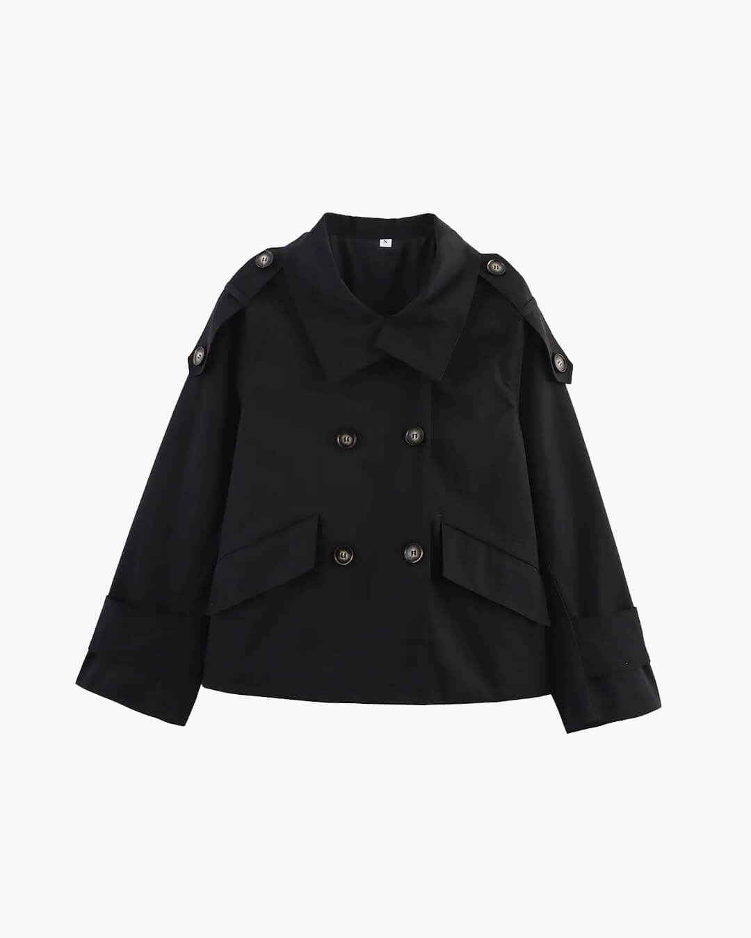Lucy abrigo trench corto con cuello de pie