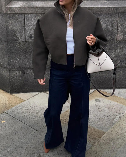 Chaqueta corta Zarina con cremallera