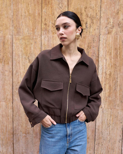 Chaqueta con cremallera y bolsillos Zoey