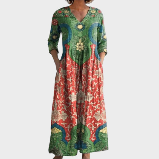 Benedicta | Vestido Largo Floral Vintage